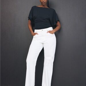 Abercrombie 90’s High-Rise Curvy Relaxed White Women’s Jeans